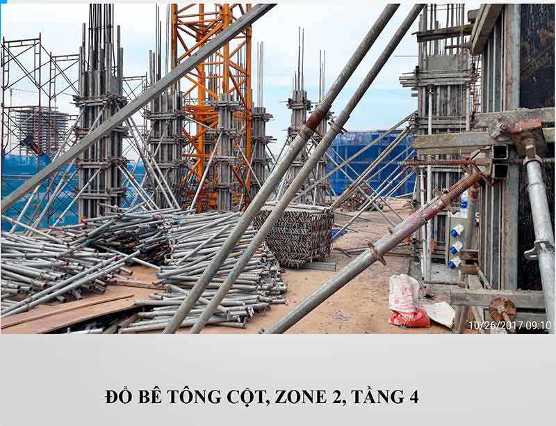 đổ bê tông cột Zone 2