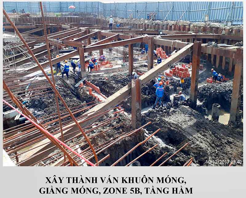 Xây thành ván khuôn móng