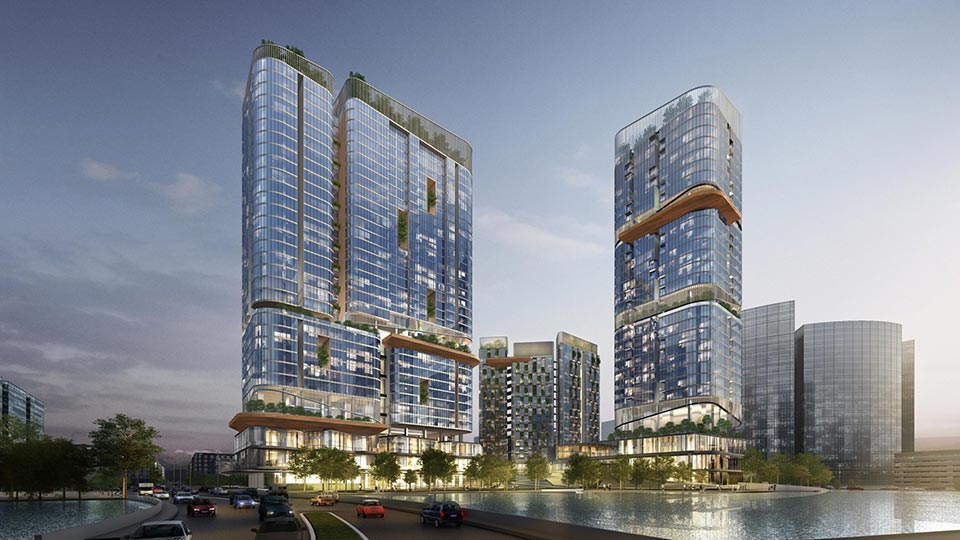 1 trong số nhiều toà tháp căn hộ The Global City